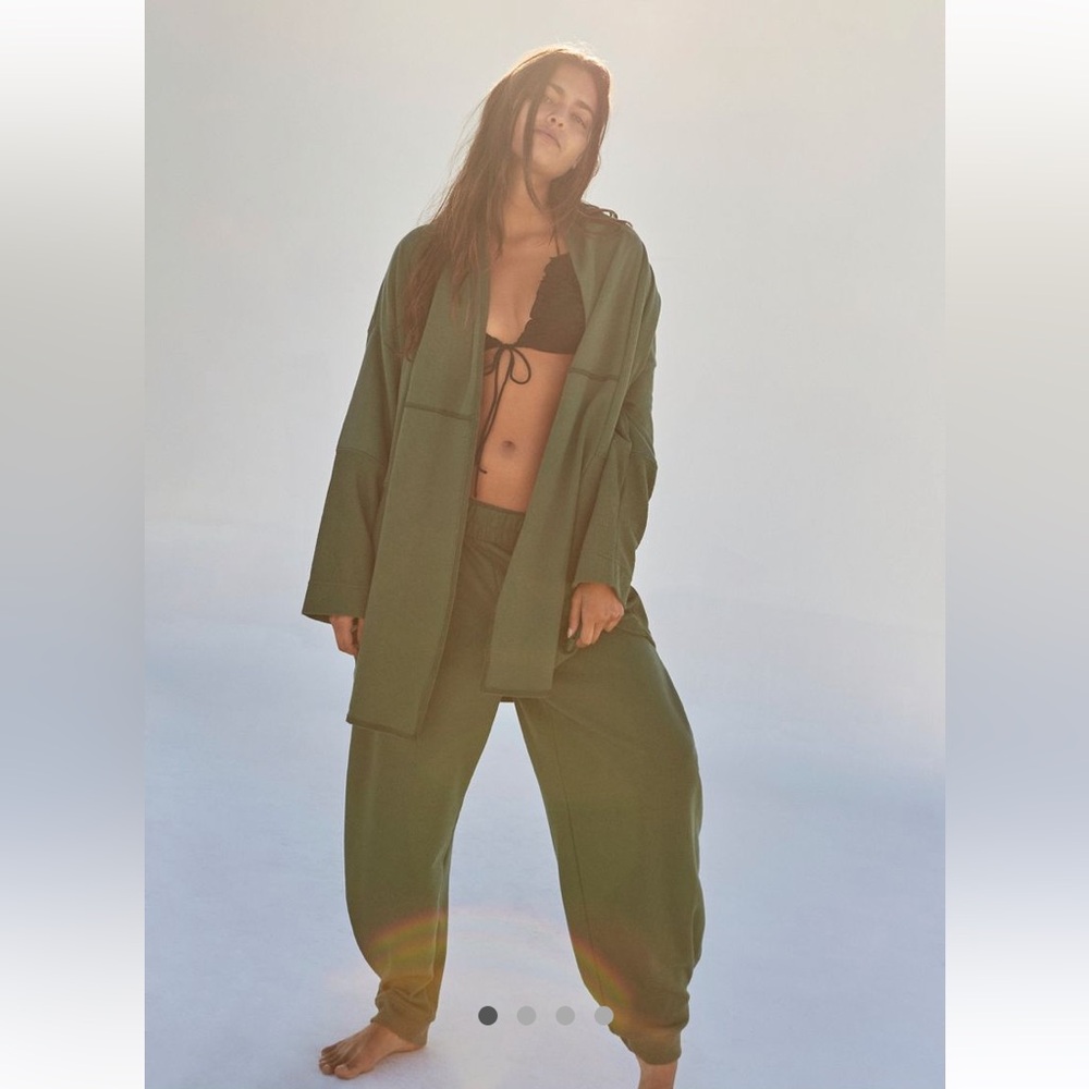 Free People Green Pants & Jumpsuit Set
